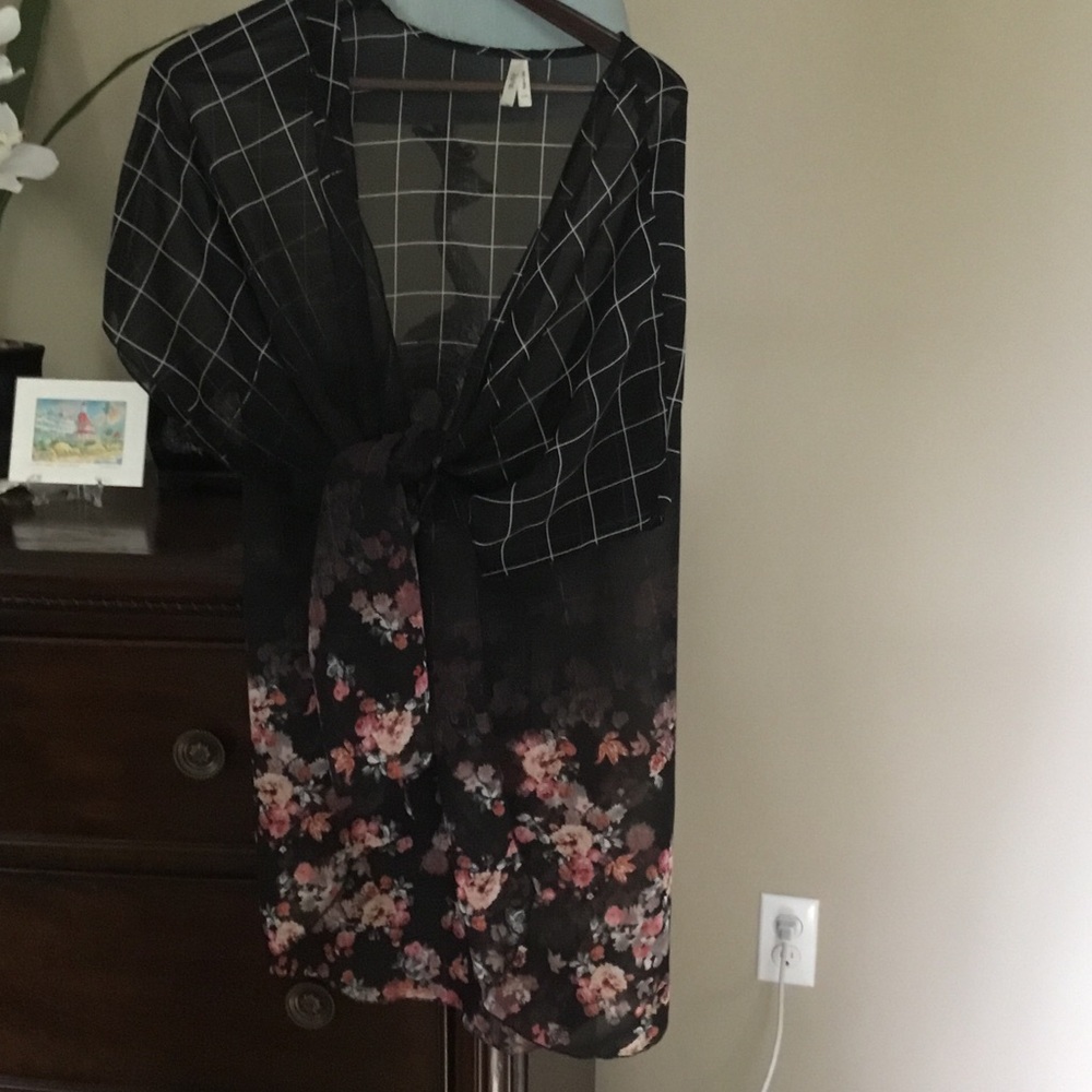 Truth Black Floral Scarf